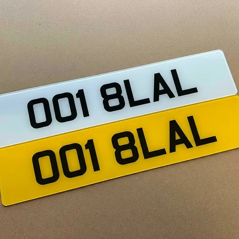 Front and rear acrylic plates for the registration OO18 LAL